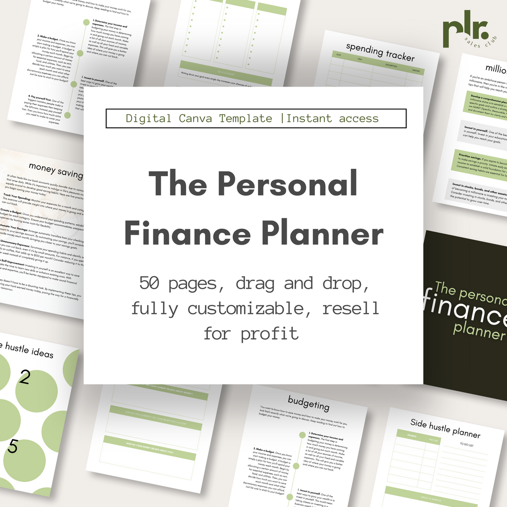 Minimalistic Personal Finance Financial Canva Planner