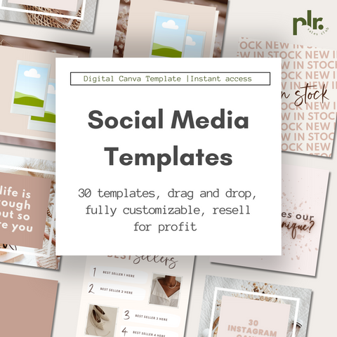 Soft Brown Feminine Social Media Canva Templates