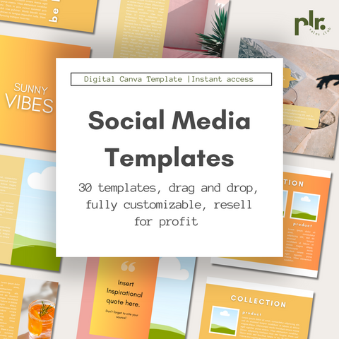 Sunny Vibes Social Media Canva Templates