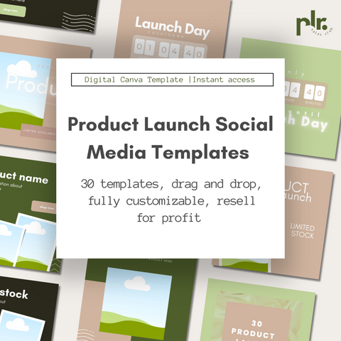 Aesthetic Multi Color Product Launch Mockups Canva Templates