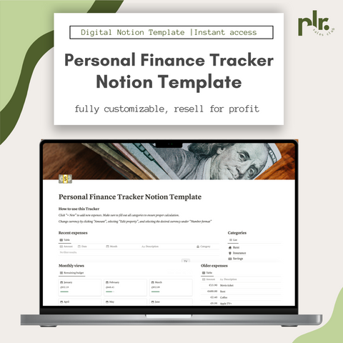 Minimalistic Personal Finance Notion Template