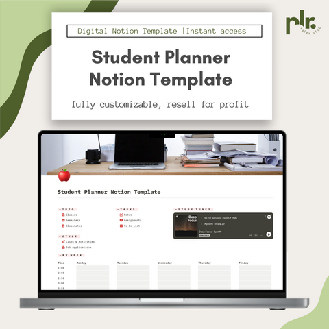 Minimalistic Student Planner Notion Template