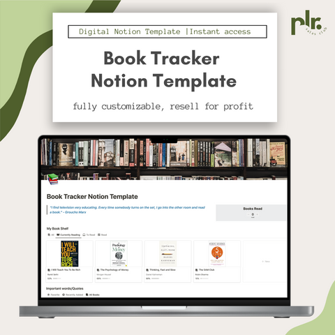Minimalistic Book Tracking Notion Template